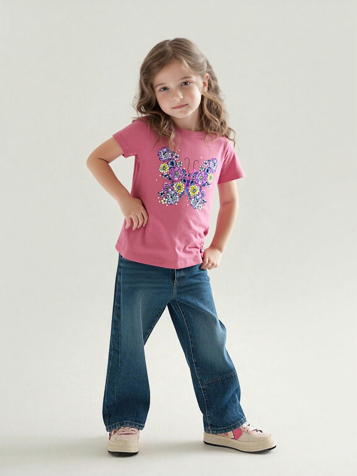 Girls Butterfly Tee