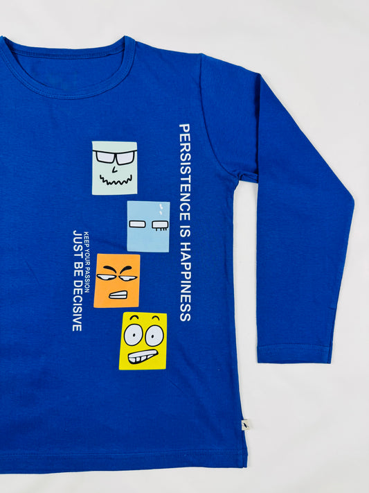 Boys Cartoon Face Tee