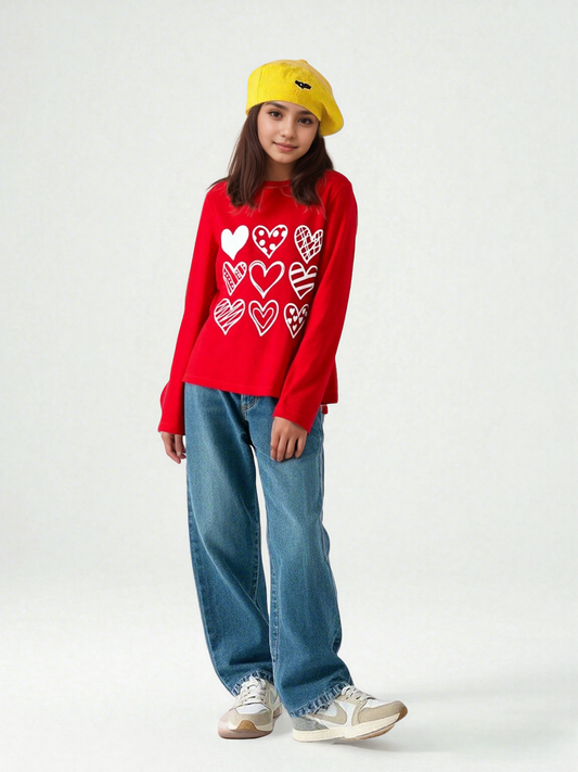 Girls Hearts Tee